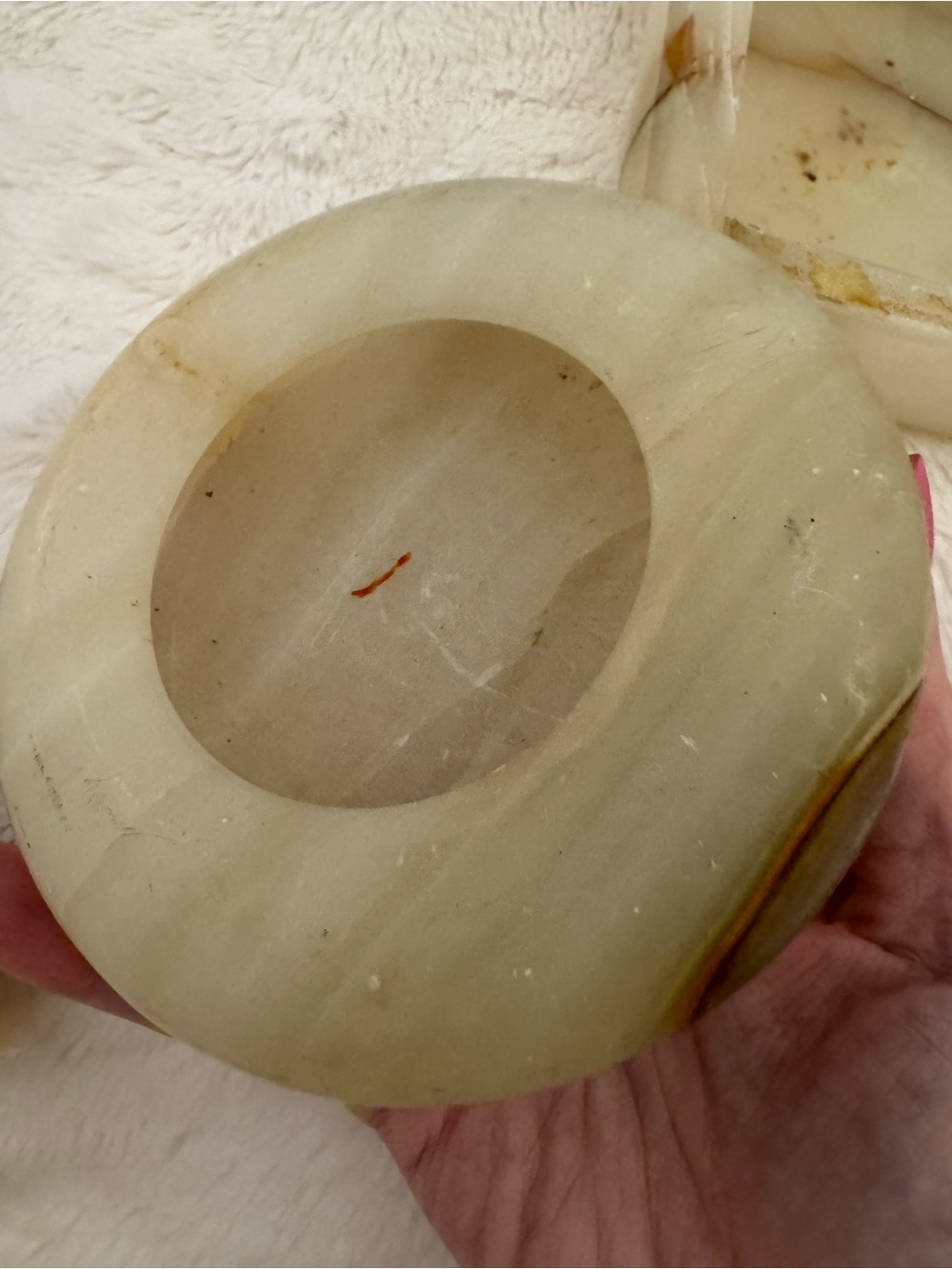 Cream Onyx Vanity Tray and Accessories Set - Neutral Stone Finish - Picture 7 of 8